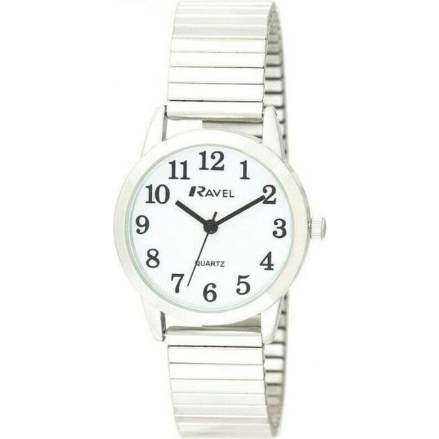 Ravel Ladies Super-clear Quartz Watch With Expanding Bracelet Sil 36 R0232.01.2
