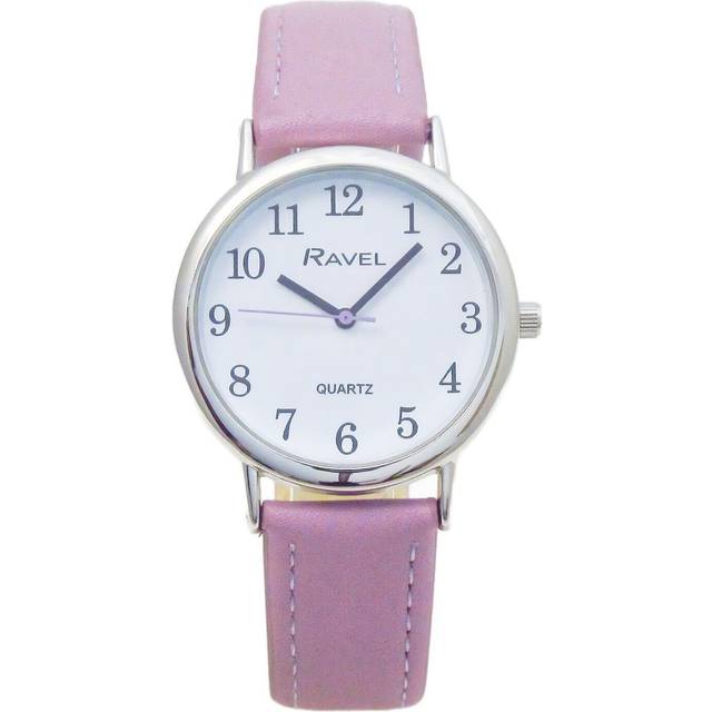 Ravel - Women's Pastel Coloured Everyday Watch (36mm case) - Purple/Silver Tone