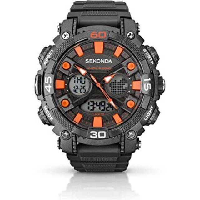 Sekonda Gents Alarm Sports Chronograph 49mm Watch 1037