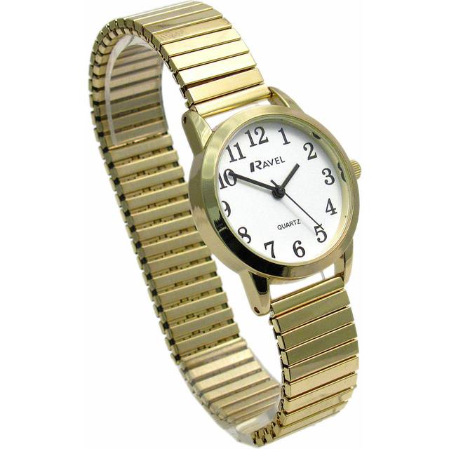 Ravel R0232.02.2 Ladies Easy Read Watch with Gold Colour Expanding Bracelet