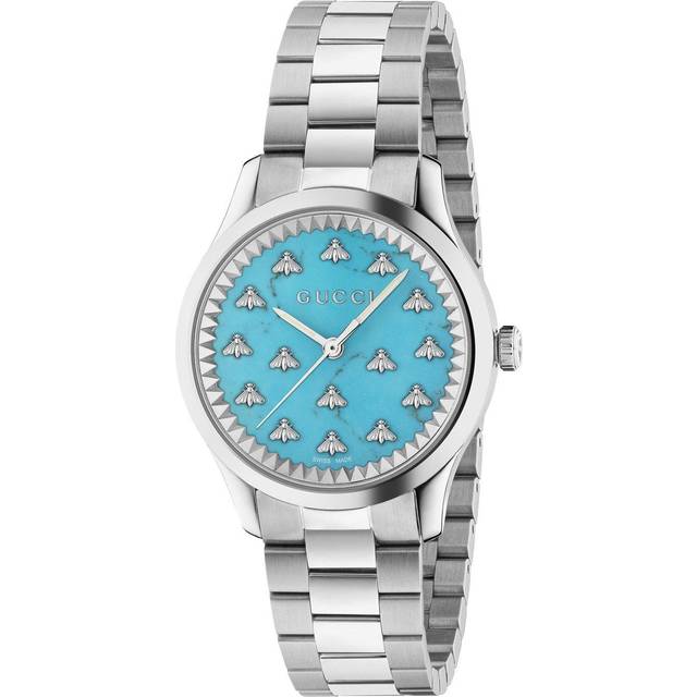 Gucci YA1265044 G-Timeless Turquoise Dial Unisex Watch - Silver - One Size