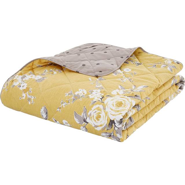 Canterbury Floral Reversible Bedspread - Yellow (220 x 230 cm Bedspread)