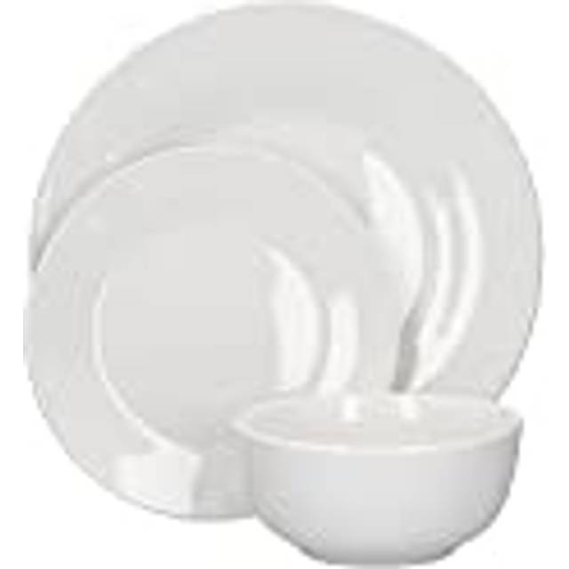 Mikasa Alexis 12 Piece White Porcelain Dinner Set