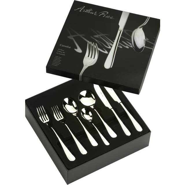 Arthur Price Signature Camelot 42 Piece Cutlery Box Set plus FREE Set of 6 Tea Spoons