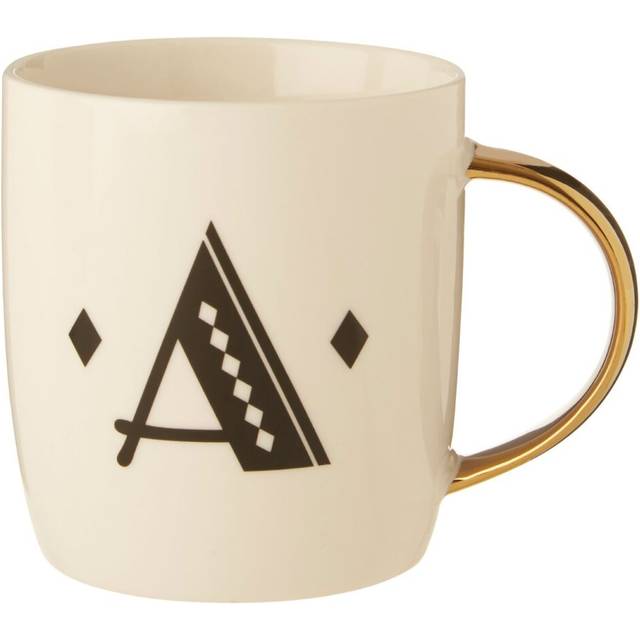 Diamond Deco A Letter Monogram Mug,Reusable Coffee Cup,White Glazed Travel Mug,Personalized Gift For Friends
