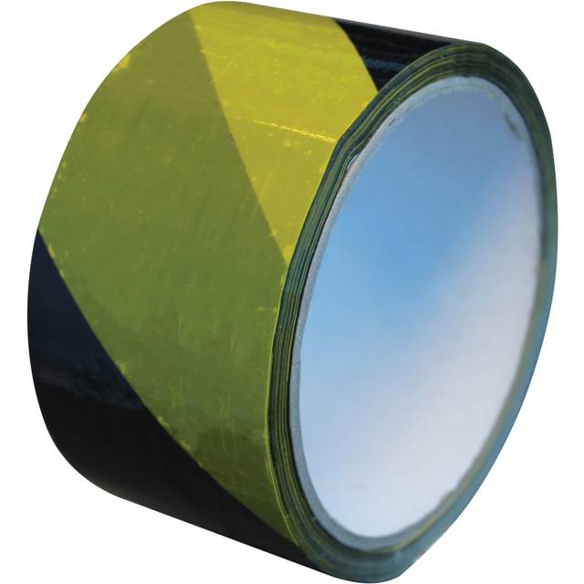 Faithfull 00225033BYTBS Economy Self-Adhesive Hazard Tape Black/Ye...