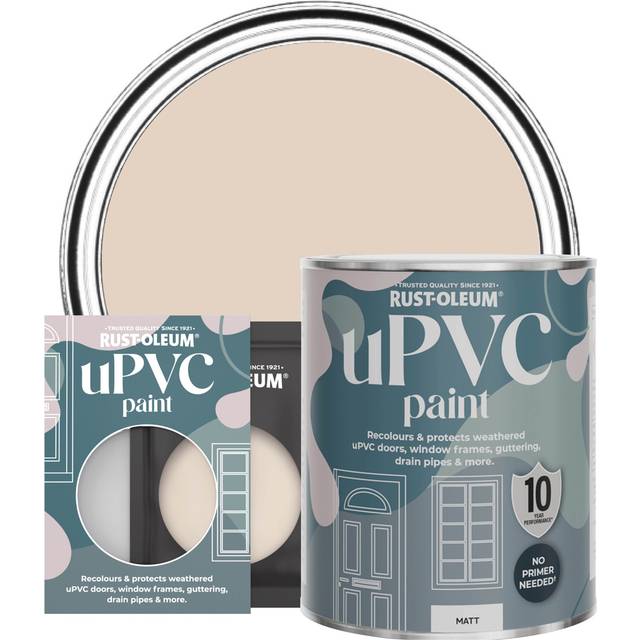 Rust-Oleum uPVC Door and Window Paint Matt Homespun 750ml - Pink - Pink