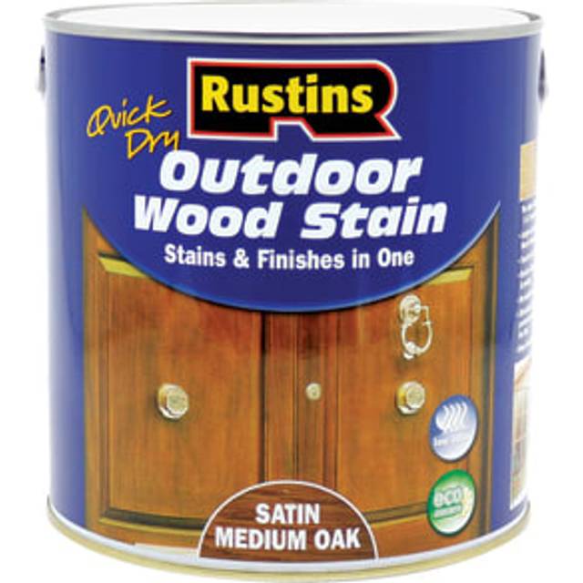 Rustins ESMO2500 2.5L Satin Outdoor Wood Stain - Medium Oak