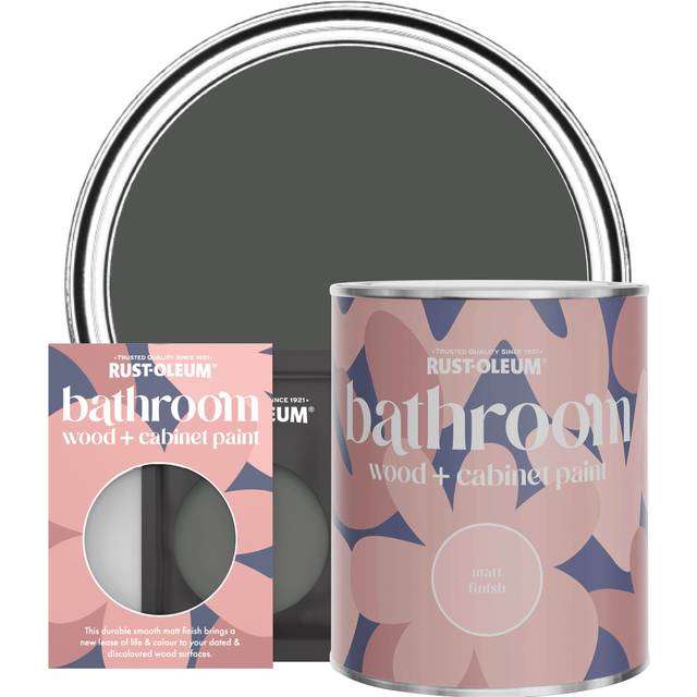 Rust-Oleum Bathroom Wood & Cabinet Paint, Matt Finish - GRAPHITE - 750ml - Grey