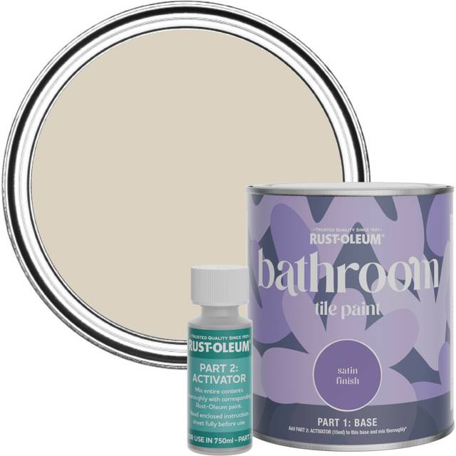 Rust-Oleum Bathroom Tile Satin Paint 750ml - Hessian