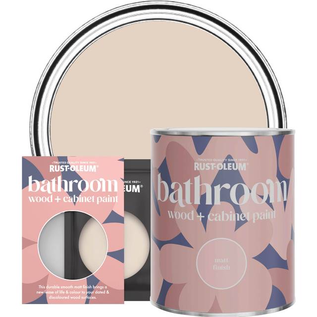 Rust-Oleum Bathroom Wood & Cabinet Paint, Matt Finish - HOMESPUN - 750ml - Pink