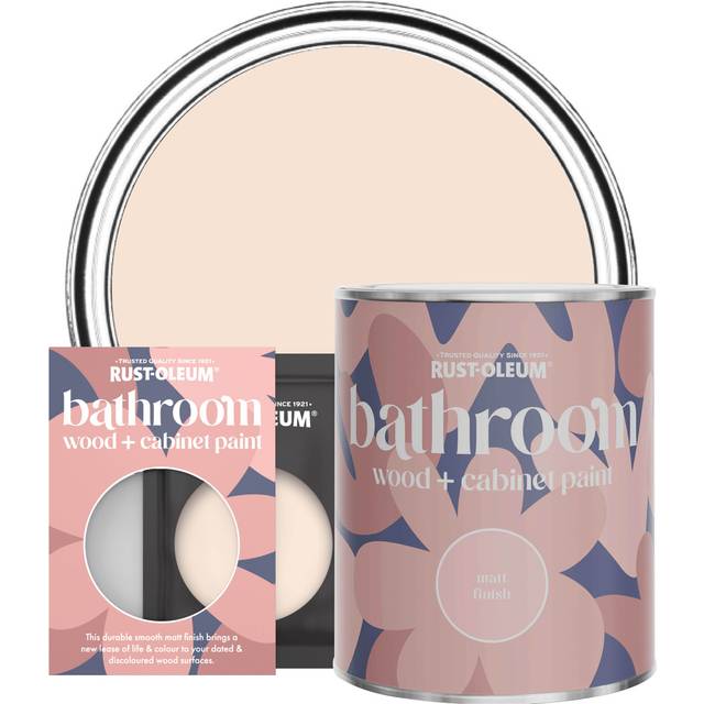 Rust-Oleum Bathroom Wood & Cabinet Paint, Matt Finish - MELROSE - 750ml - Pink