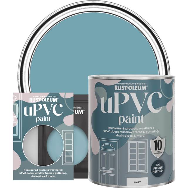 Rust-Oleum uPVC Door and Window Paint Matt Belgrave 750ml - Blue - Blue