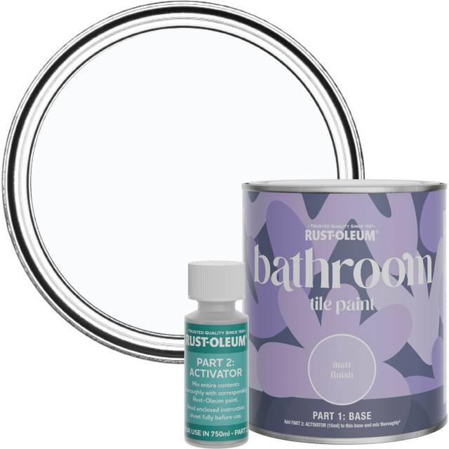 Rust-Oleum Bathroom Tile Paint, Matt Finish - Icecap 750ml - - Blue