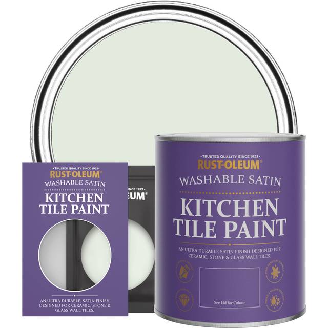 Rust-Oleum Kitchen Tile Paint Satin Finish - Sage Mist 750ml - Sage Mist - Green