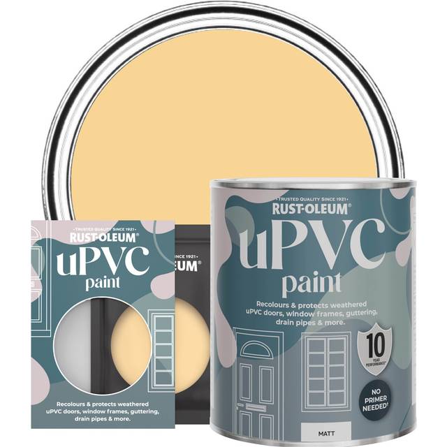 Rust-Oleum uPVC Door and Window Paint Matt Mustard 750ml - Yellow - Yellow