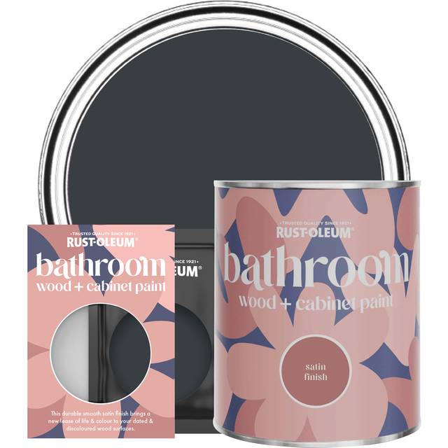 Rust-Oleum Bathroom Wood & Cabinet Paint, Satin Finish - ANTHRACITE (RAL 7016) - 750ml - Grey