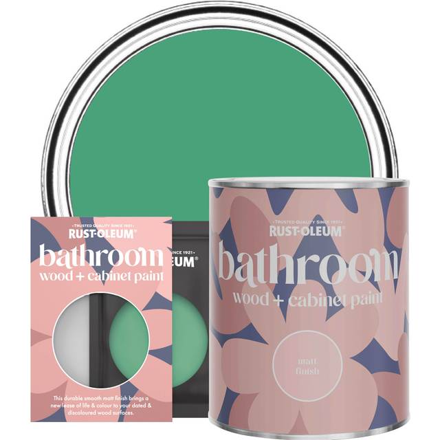 Rust-Oleum Bathroom Wood & Cabinet Paint, Matt Finish - EMERALD - 750ml - Green