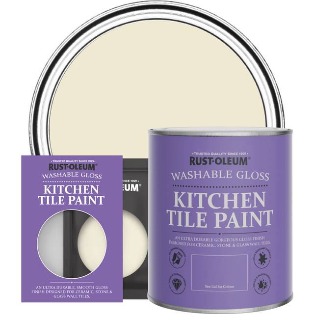 Rust-Oleum Kitchen Tile Paint, Gloss Finish - QUARRY LIME - 750ml - White