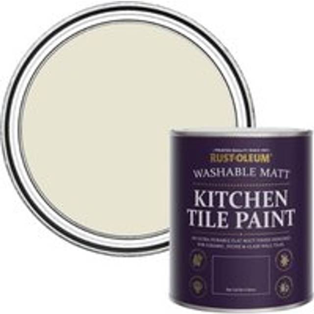 Rust-Oleum Kitchen Tile Paint Matt - Oyster 750ml - grey - Yellow