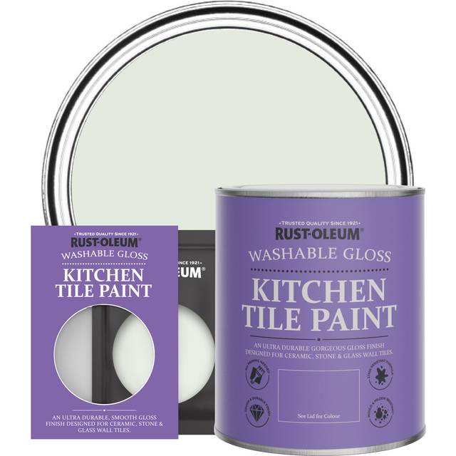 Rust-Oleum Kitchen Tile Paint in Gloss Finish - Sage Mist 750ml - Sage Mist - Green