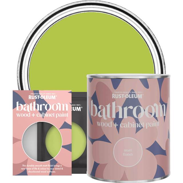 Rust-Oleum Bathroom Wood & Cabinet Paint, Matt Finish - KEY LIME - 750ml - Green