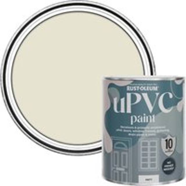 Rust-Oleum uPVC Door and Window Paint Matt Oyster 750ml - Neutral - Yellow