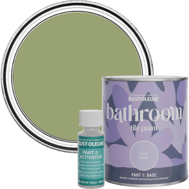 Rust-Oleum Bathroom Tile Paint in Matt Finish - Familiar Ground 750ml - Green