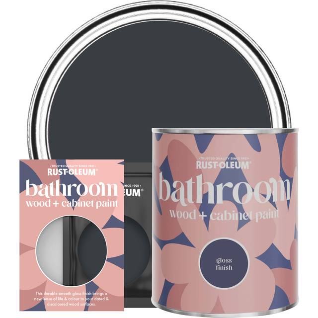 Rust-Oleum Bathroom Wood & Cabinet Paint, Gloss Finish - ANTHRACITE (RAL 7016) - 750ml - Grey