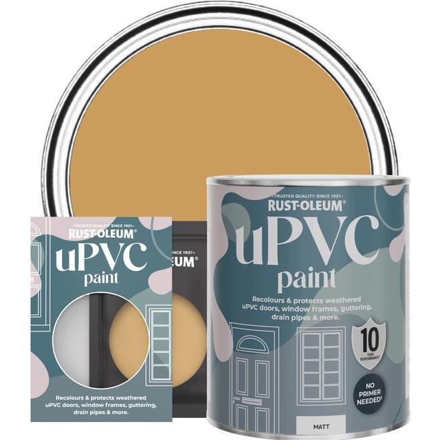 Rust-Oleum uPVC Door and Window Paint Matt Dijon 750ml - Yellow - Yellow