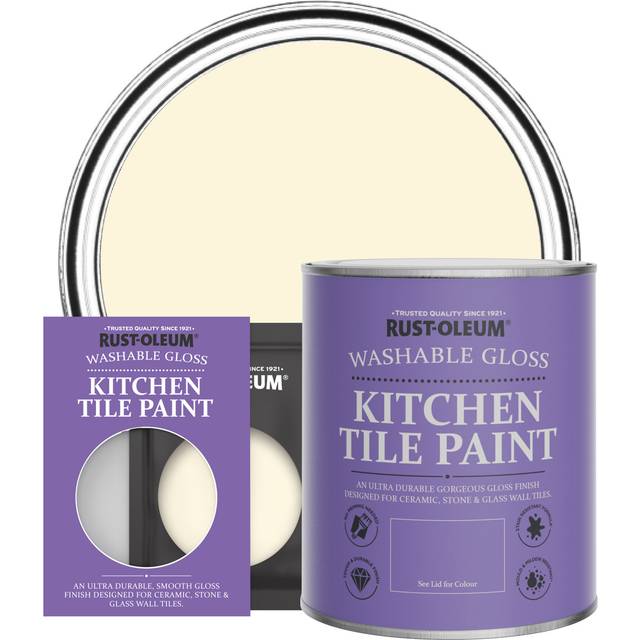 Rust-Oleum Kitchen Tile Paint, Gloss Finish - CLOTTED CREAM - 750ml - Beige