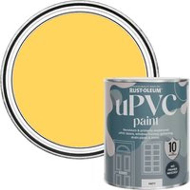 Rust-Oleum uPVC Door and Window Paint Matt Lemon Jelly 750ml - Yellow - Yellow
