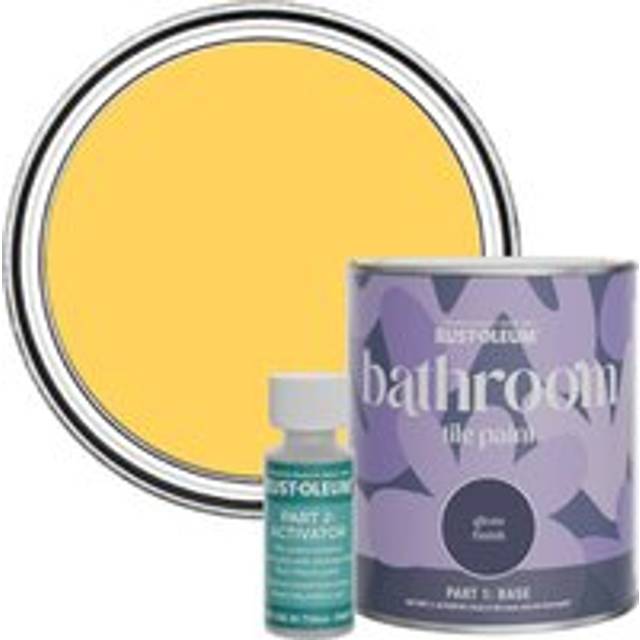 Rust-Oleum Bathroom Tile Paint in Gloss Finish - Lemon Jelly 750ml - Yellow
