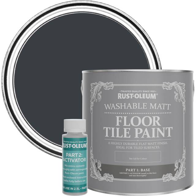 Rust-Oleum Floor Tile Paint Anthracite Matt 2.5L - Grey