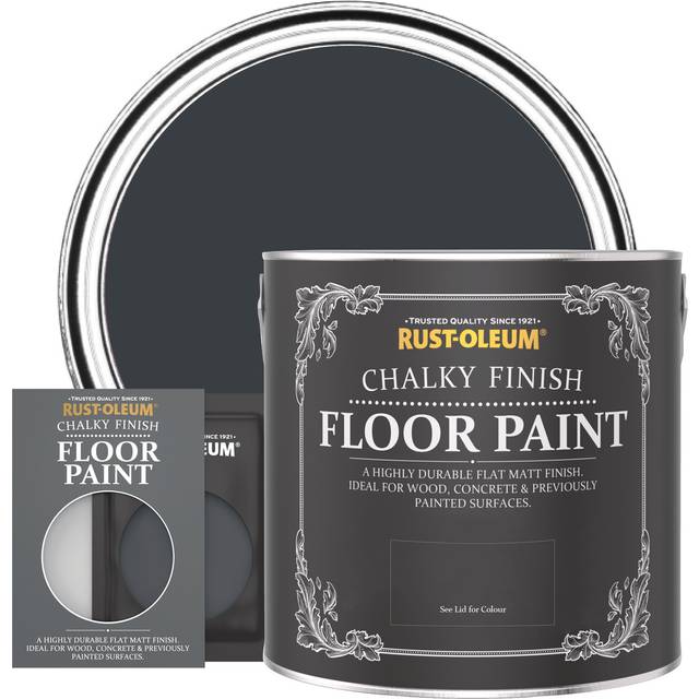 Rust-Oleum Anthracite (Ral 7016) Chalky Finish Floor Paint 2.5L - One Size