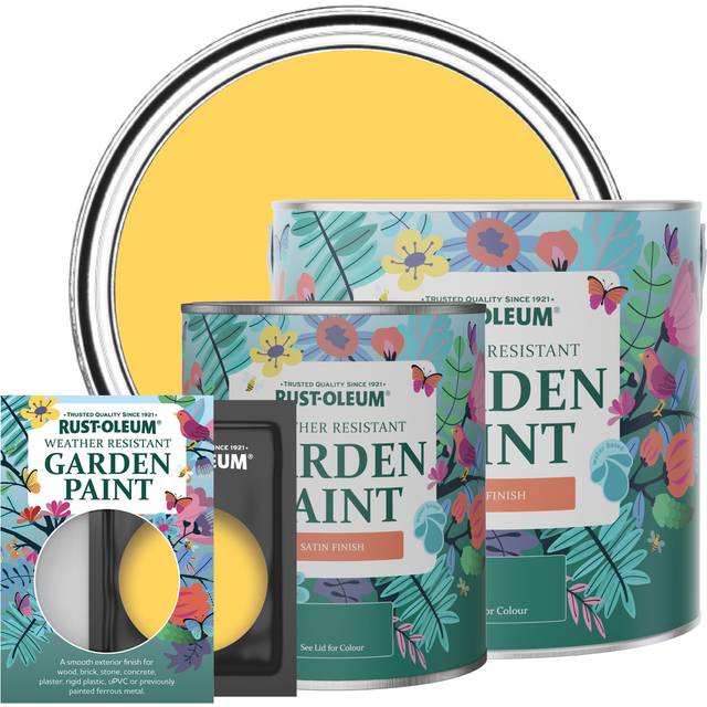 Rust-Oleum Garden Paint, Satin Finish - LEMON JELLY - 750ml - Yellow