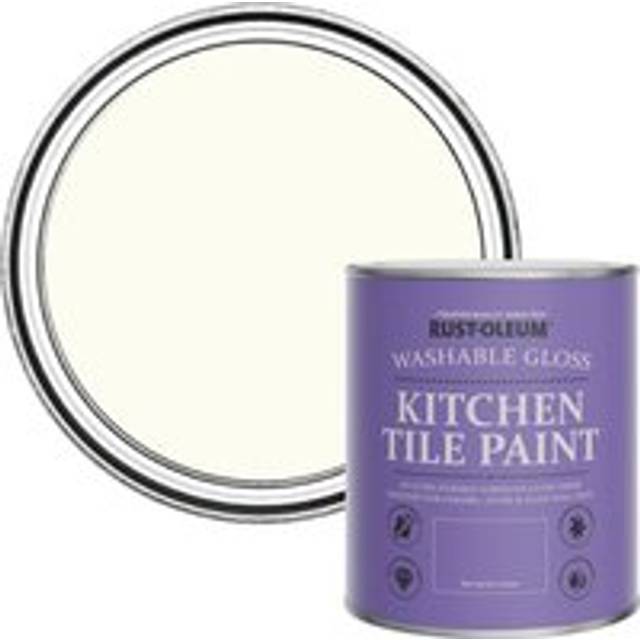 Rust-Oleum Kitchen Tile Paint, Gloss Finish - PORCELAIN - 750ml - White