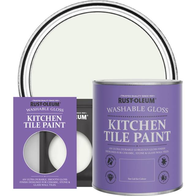 Rust-Oleum Kitchen Tile Paint, Gloss Finish - STEAMED MILK - 750ml - White