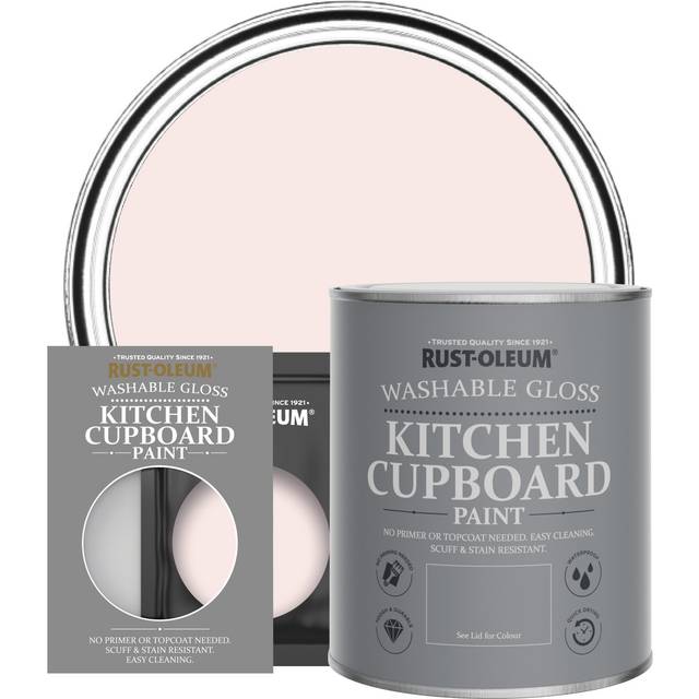 Rust-Oleum Kitchen Cupboard Paint in Gloss Finish - China Rose 750ml - China Rose - Pink