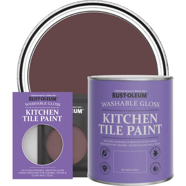 Rust-Oleum Kitchen Tile Paint, Gloss Finish - MULBERRY STREET - 750ml - Purple