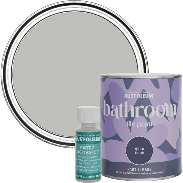 Rust-Oleum Loss Finish Bathroom Tile Paint - Flint - One Colour