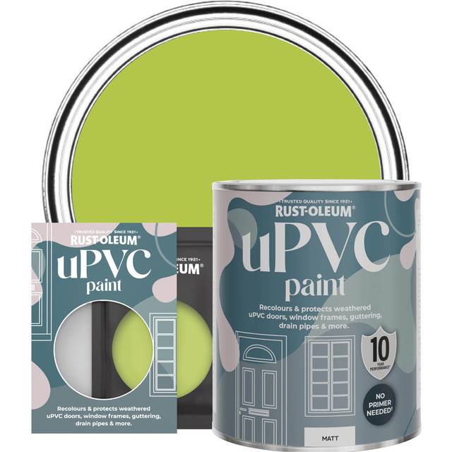 Rust-Oleum uPVC Door and Window Paint Matt Key Lime 750ml - Green - Green