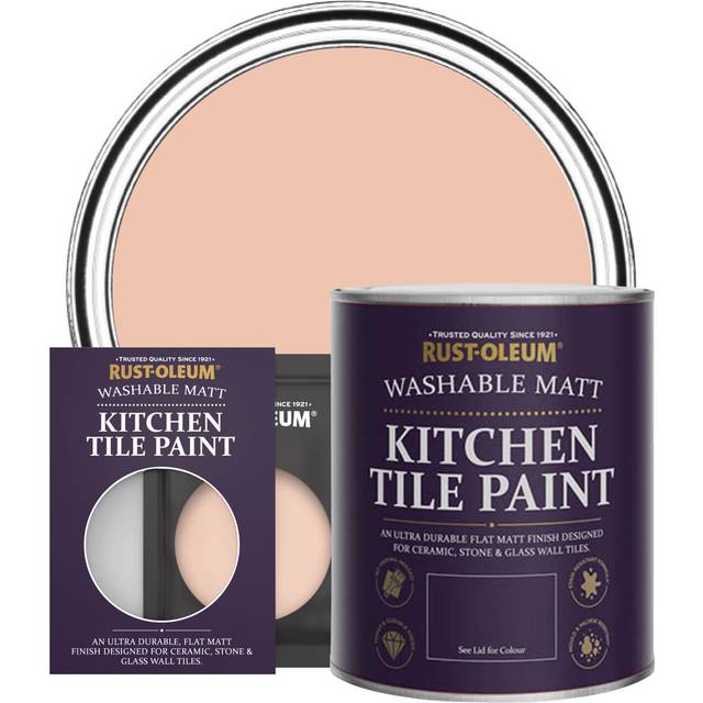 Rust-Oleum Kitchen Tile Paint Matt - Coral 750ml - pink - Orange