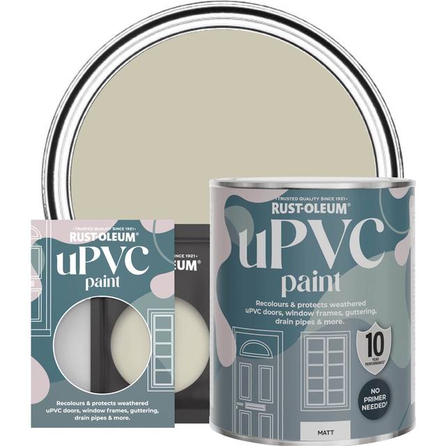 Rust-Oleum uPVC Door and Window Paint Matt Half Light 750ml - Grey - Grey