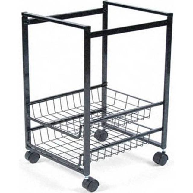 Advantus 34075 Mobile File Cart with Sliding Baskets  16w x13d x 19-1/2h  Black