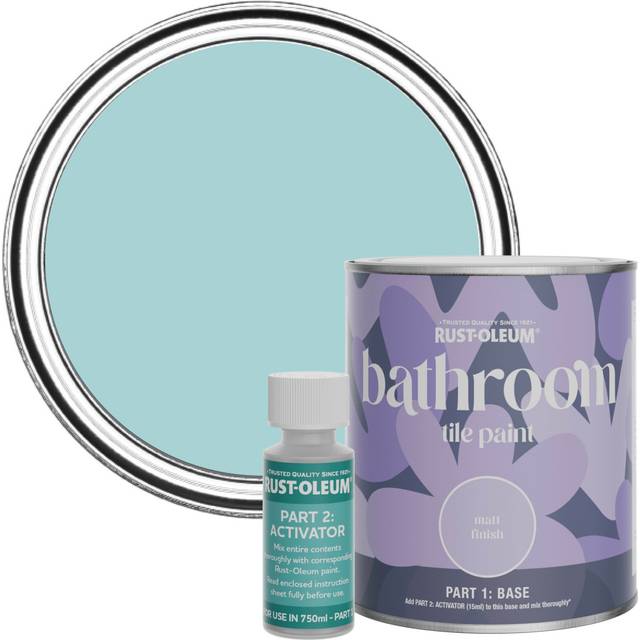 Rust-Oleum Bathroom Tile Paint in Matt Finish - Little Cyclades 750ml - Blue