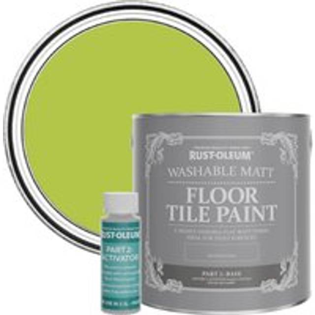 Rust-Oleum Floor Tile Paint, Matt Finish - Key Lime 2.5L - - Green