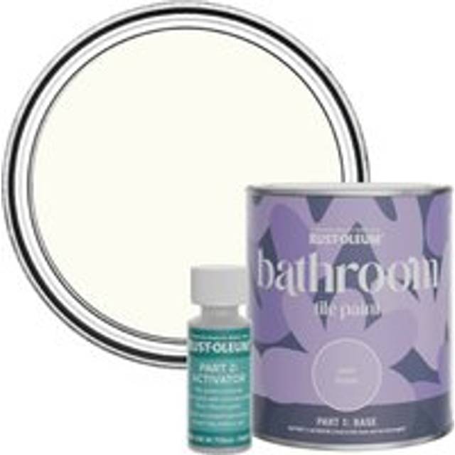 Rust-Oleum Bathroom Tile Paint in Matt Finish - Porcelain 750ml - White