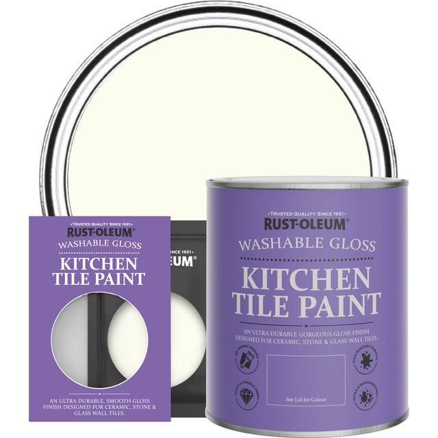 Rust-Oleum Kitchen Tile Paint, Gloss Finish - ANTIQUE WHITE - 750ml - White