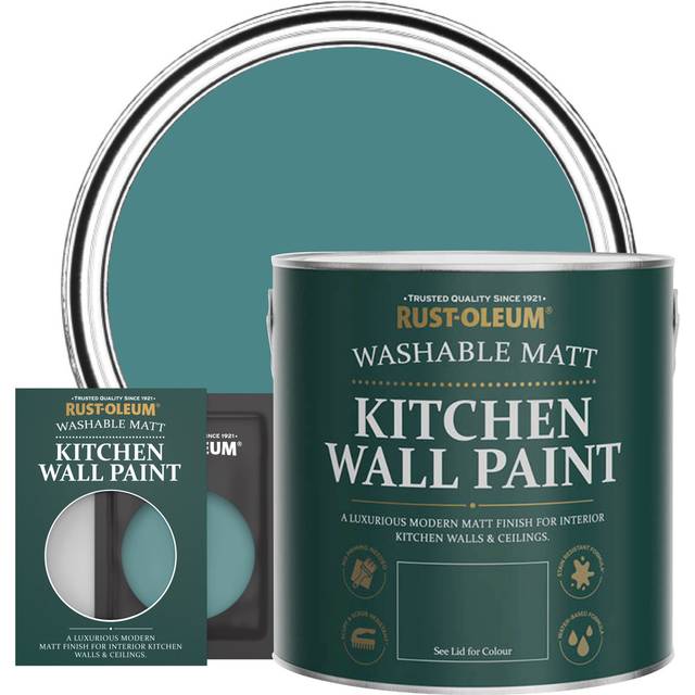 Rust-Oleum Kitchen Wall Paint Matt - Peacock Suit 2.5L - Peacock Suit - Blue